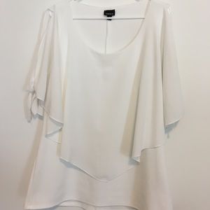 Torrid White Cold-Shoulder Top